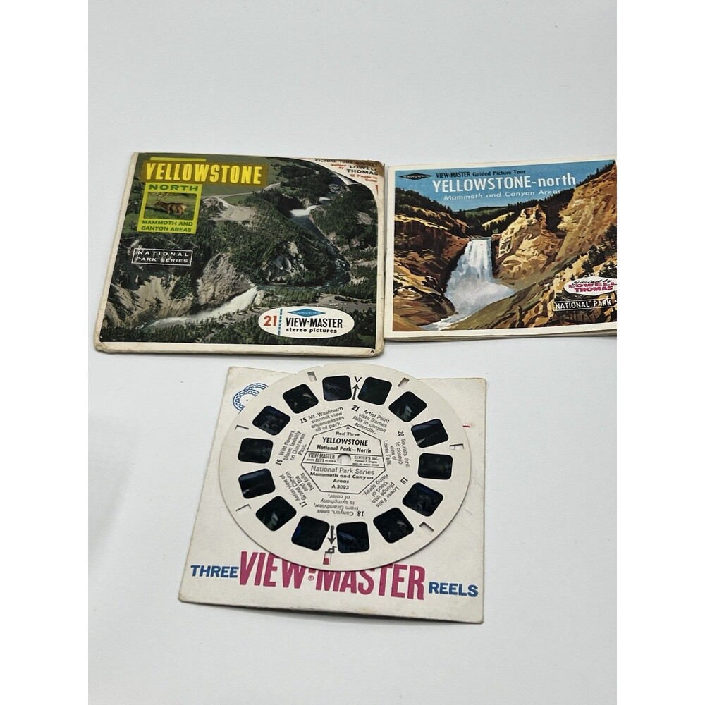 Vintage View-Master Yellowstone North Reel 3 A3093 Booklet Sleeve